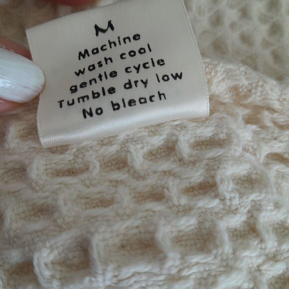 Wildrose Farm Jacket 100% Organic Heavy Cotton Waffle Shell Button Natural Sz: M - Picture 7 of 7